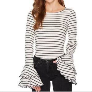 Free People We the Free Bell
Sleeve Striped Top